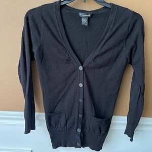 Rampage Classic Black Cardigan Sweater Size M Y2K